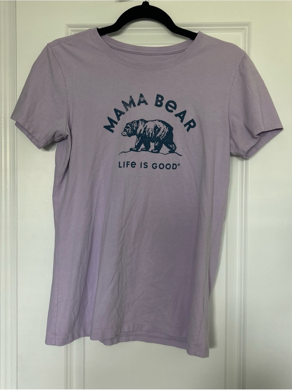 Life Is Good "Mama Bear" Lavender Tee- Medium